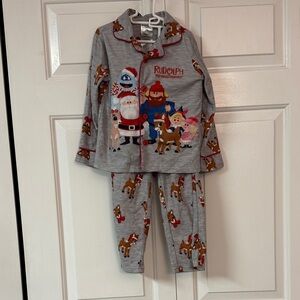 Rudolph the Red-Nosed Reindeer Gray Kids Pajama Set